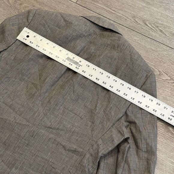 Lauren Ralph Lauren Black Label Blazer Men's 41R Brown Slim Fit Linen - Picture 8 of 9